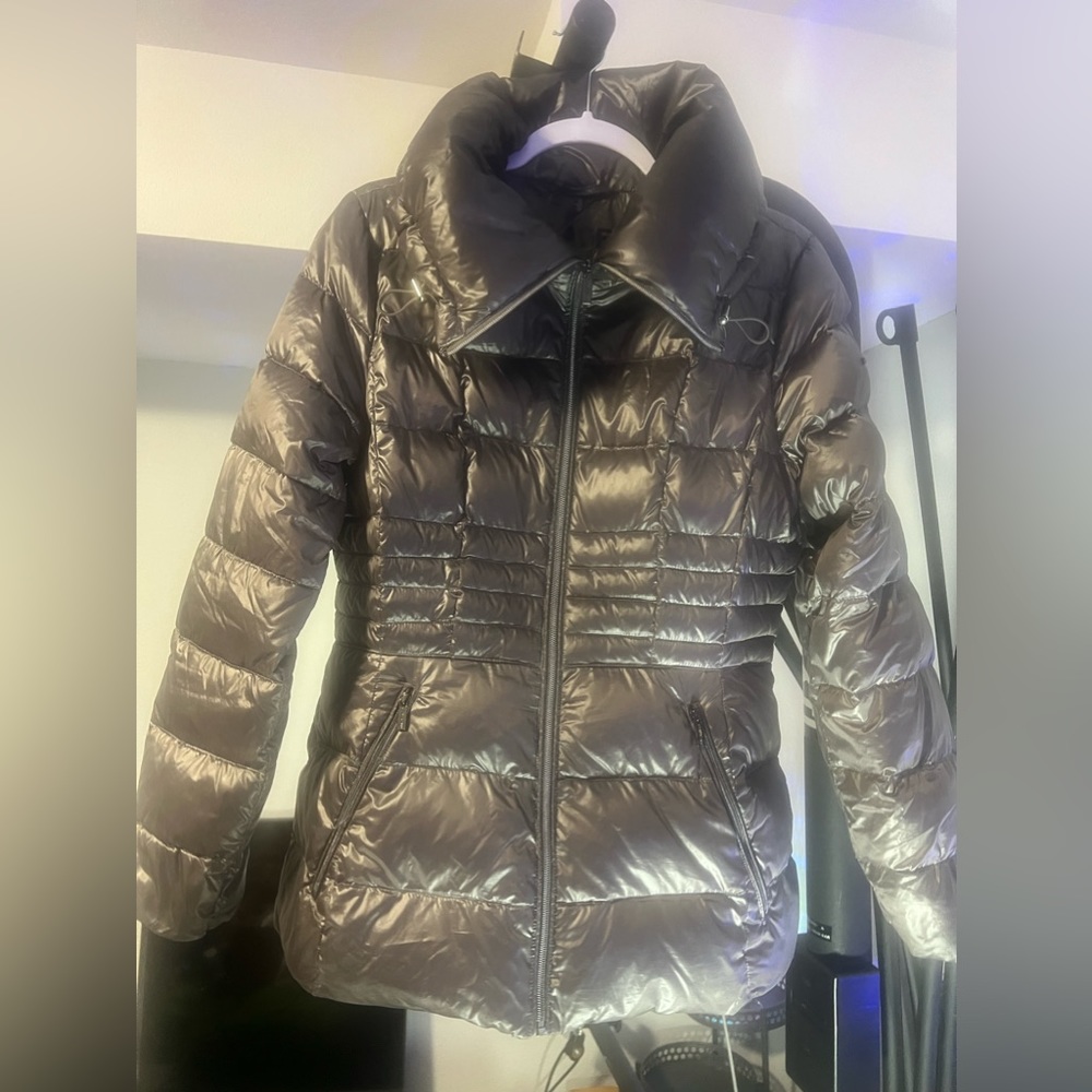 Karl Lagerfeld Jacket / Coat Down, Packable puffer Jacket Color Gray Size small